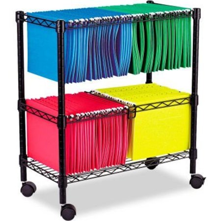 ALERA Alera® Two-Tier Rolling File Cart, 26w x14d x 29-1/2h, Black ALEFW601426BL